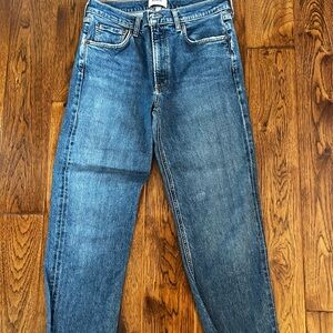Agolde Straight Leg Midrise Jeans in Medium Wash, Size 28